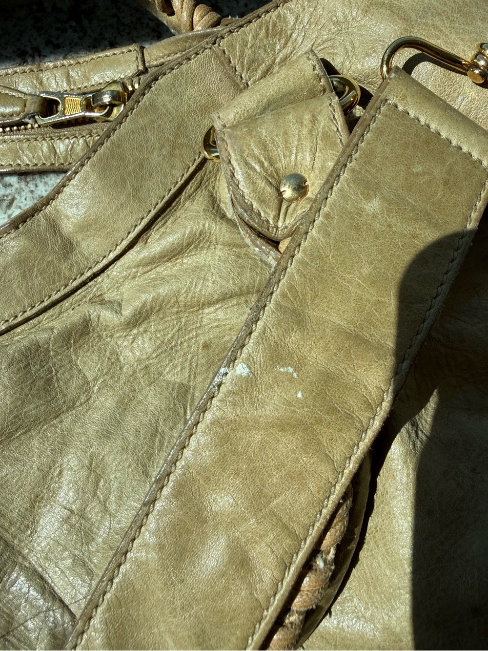 Balenciaga City Bag in Beige with Gold Tone Hardware Pre-2011 - Picture 12 of 15